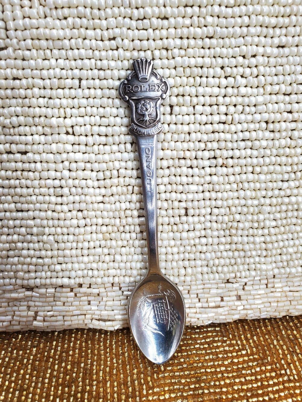 Vintage Rolex Butcherer of Lucerne Switzerland Souvenir Stainless Steel Spoon